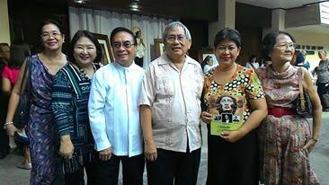 BENEDICTINE composer Fr. Manuel Maramba and Fr. Erno Diaz with College of the Holy Spirit alumnae