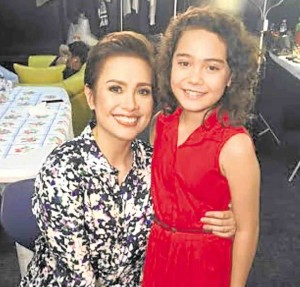 Krystal Brimner with the Annie of the 1980 Repertory Philippines production, Lea Salonga. PHOTO FROM MENCHU LAUCHENGCO-YULOFACEBOOK PAGE