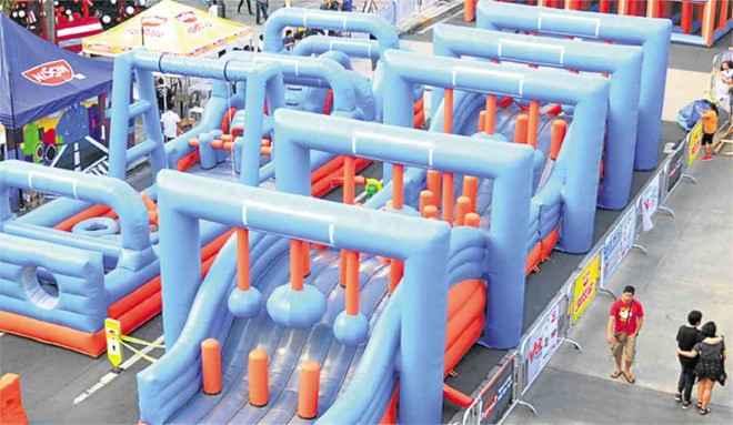 INFLATABLE challenge at the Go Play event, June 11, at SandBox theme park in Alviera