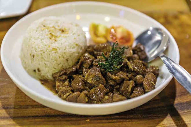 BEEF “salpicao” served in Banusing’s The Brewery restaurant-pub in Iloilo PHOTOS BY PJ ENRIQUEZ