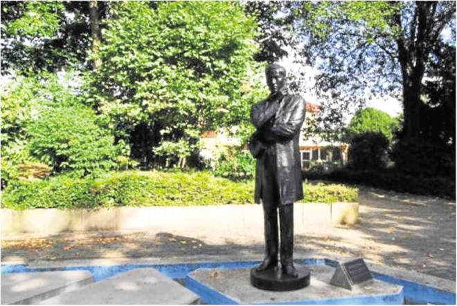 BRONZE statue of Jose Rizal at Wilhelmsfeld