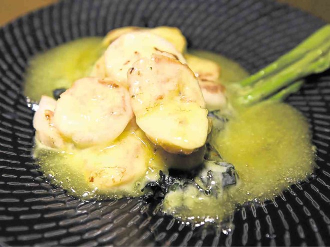 SCALLOPS with Tamago Sauce