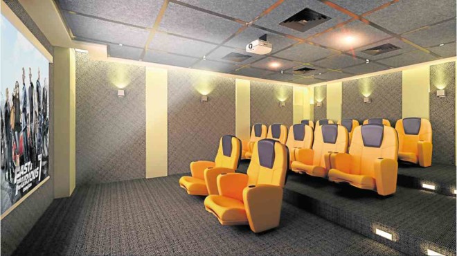 private theater are among the recreational and fitness amenities at Galleria Residences.