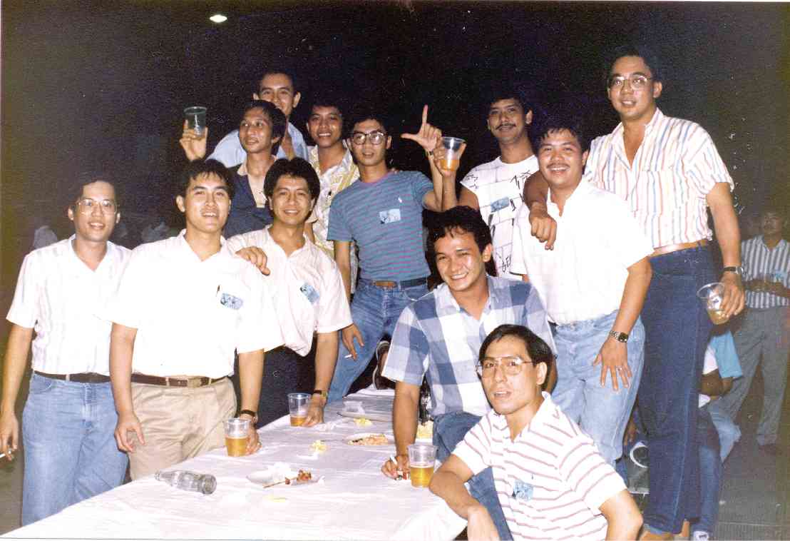 AFTER Edsa. Noy (far left) attending a school reunion in 1987