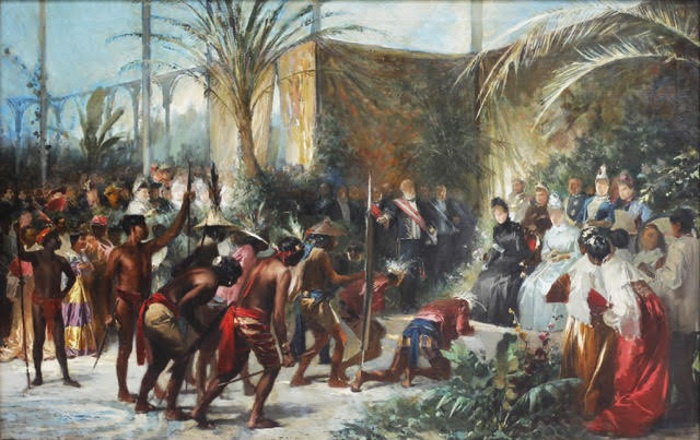 PIÈCE de résistance: 19th-century painting by unknown artist of controversial 1887 Philippine Expo in Madrid