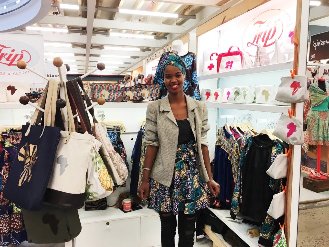 YOUTH AND TRADITION. Friendly sales staff at Watershed wearing traditional African prints
