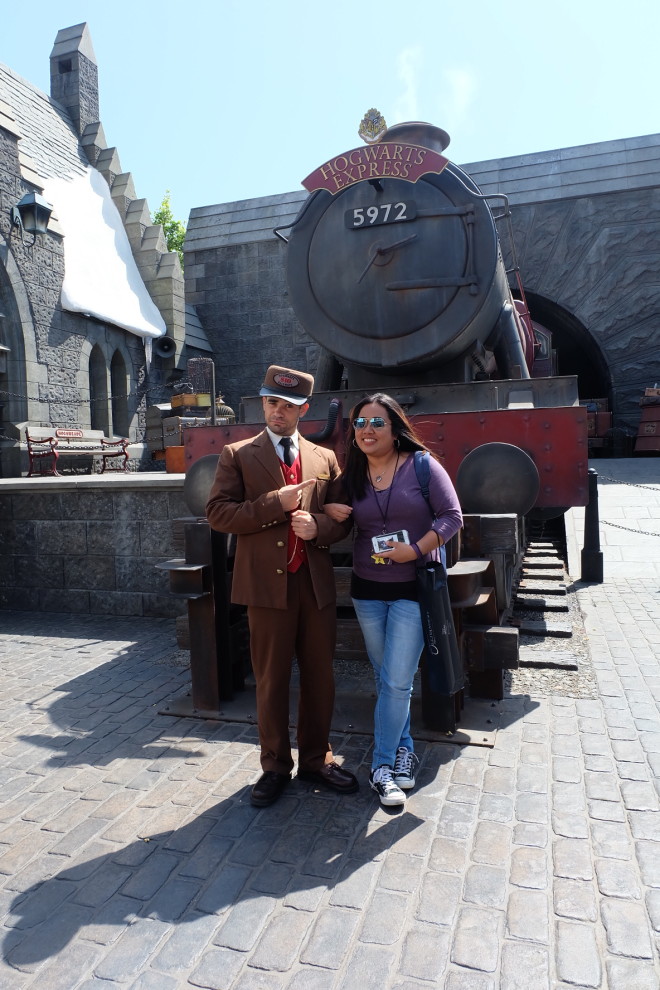 LALA with the Hogwarts Express conductor