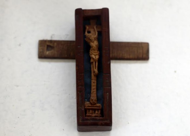 SMALLEST wood carving of a Crucifix