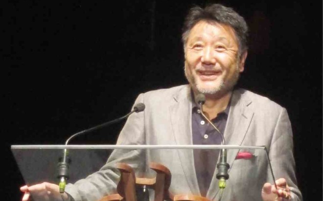 MASATO Harada, shown here at the recent CCP screening of his controversial war film, first visited the Philippines as a film journalist in the late ’70s. FRAN KATIGBAK