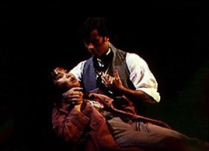Salonga as Eponine and Kunze as Marius in “Les Misérables,” 1993
