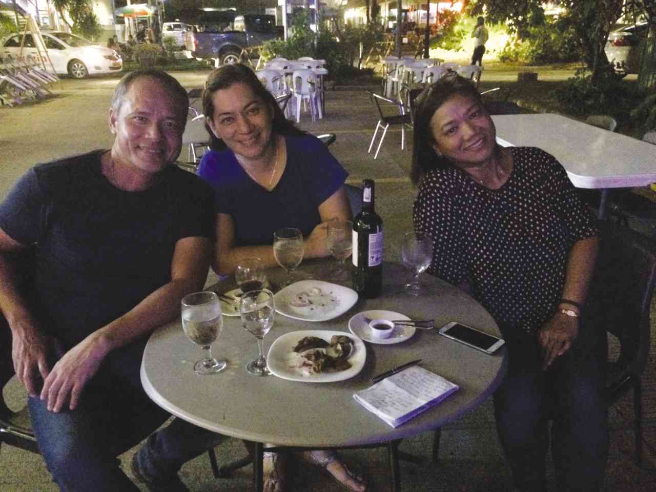 CHAD Borja, wife Emy and Star Zafra at Kanto; drinking crowd at Taboan POCHOLO CONCEPCION