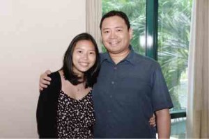 FATHER AND DAUGHTER. Paco Magsaysay, founder and owner of Carmen’s Best ice cream, with daughter Carmen