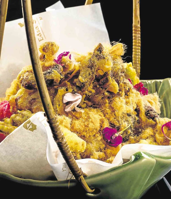 SUMMER Palace’s Fried Soft Shell Crab with Pork Floss