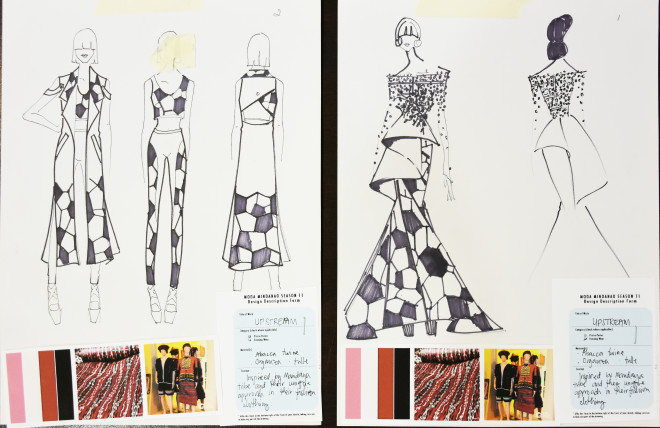 FASHION sketches of some of the entries
