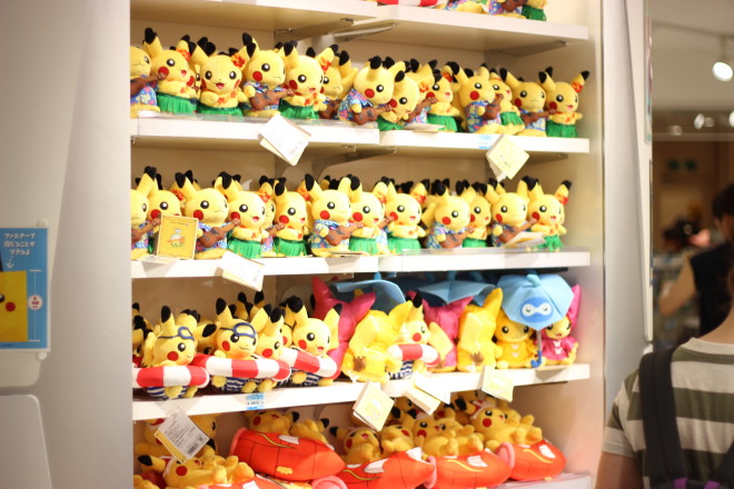 SO MANY Pikachu plush toys to choose from