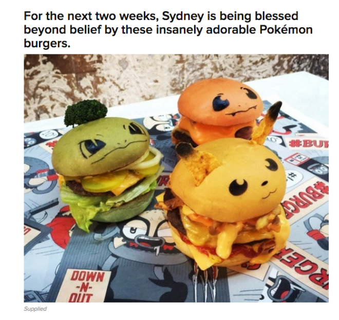 Pokemon Burgers. PHOTO from Hashtag Burgers/ Buzzfeed