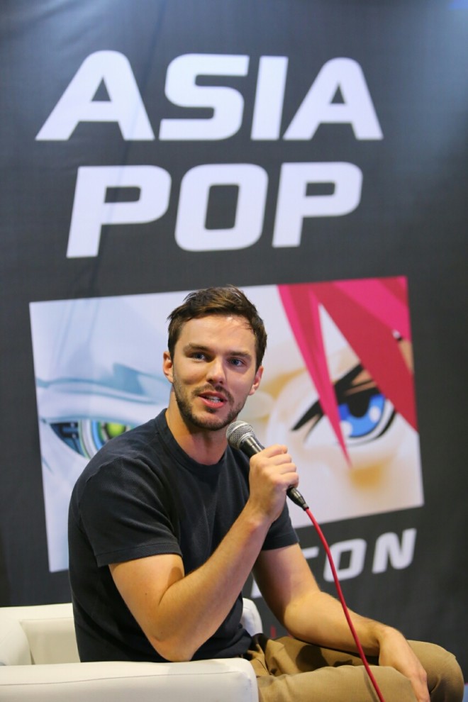 NICHOLAS Hoult, who plays Beast in the reboot of the X-Men film franchise, during a media conference today at the AsiaPop Comicon in SMX Convention Center. KIMBERLY DELA CRUZ