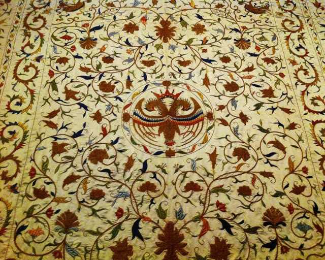 BEDCOVER featuring Chinese embroidered silk