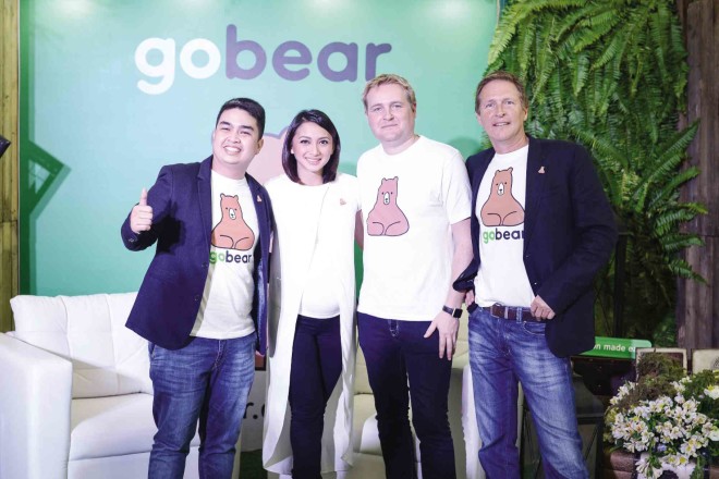 GOBEAR country director Rommel Torres, Iya Villania, co-founder Marnix Zwart, CEO Andre Hesselink