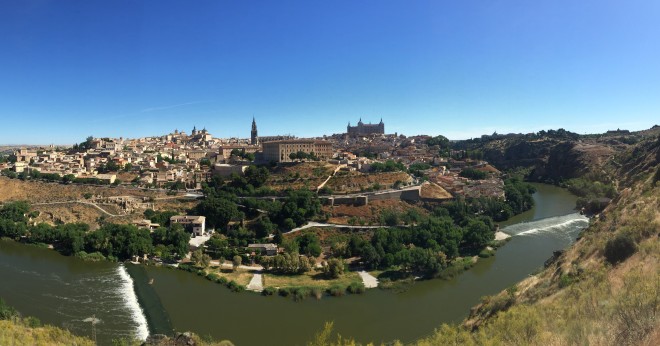 Toledo, the capital city of Castilla-La Mancha, only 33 minutes by train from Madrid—the city’s skyline dominated by the spires of Toledo’s two most iconic buildings, the Alcázar (castle) and the  13th-century Gothic cathedral. ALL PHOTOS BY GIBBS CADIZ
