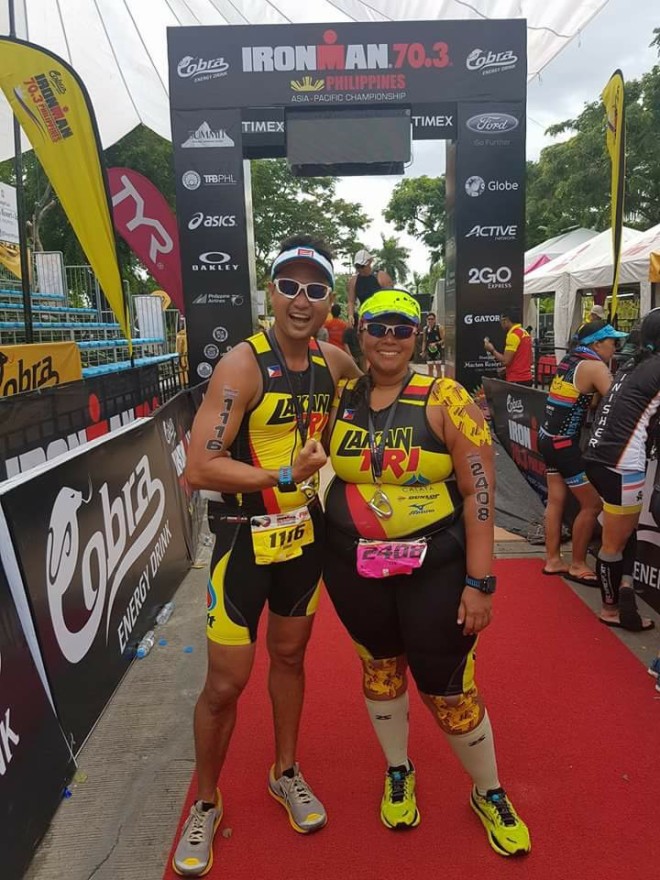 JOHN Paul and Maria Khristina Fontillas after the Ironman 70.3 race in Lapu Lapu City, Cebu