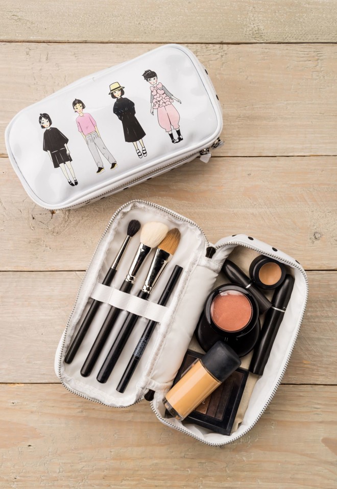 Cosmetic pouch from the Chuvaness x National Book Store collection