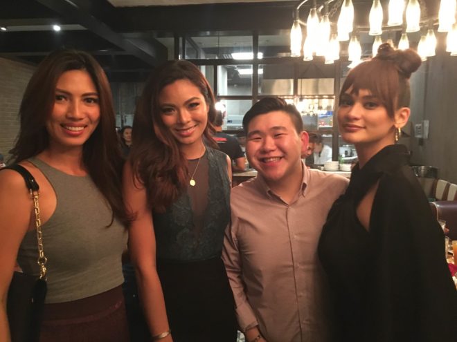 PIA (fourth from right) with Bb. Pilipinas Grand International 2016, Nicole Cordoves, Bb. Pilipinas Universe 2016 Maxine Medina, best friend Harley Tan