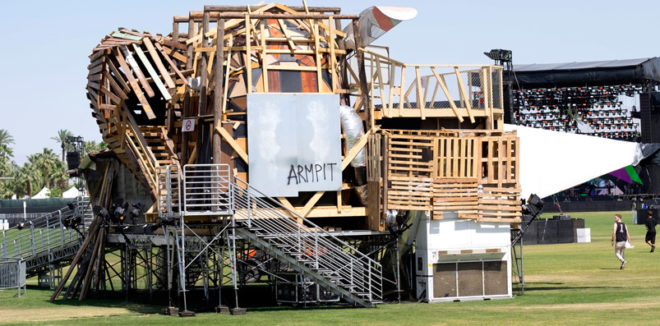 VIEW of “Armpit” installation PHOTO FROM COACHELLA WEBSITE