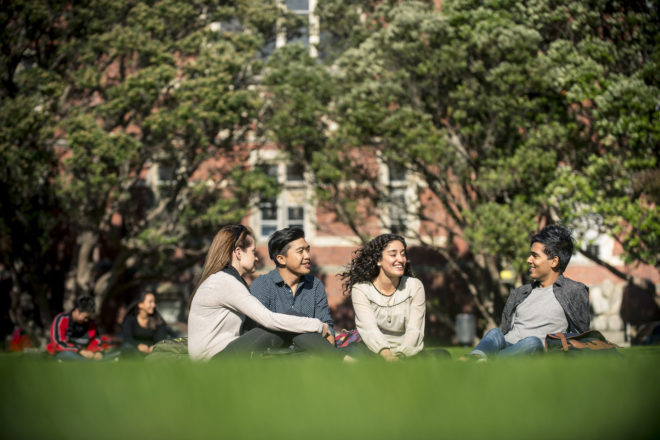 students-on-the-lawn-outside-the-hunter-building