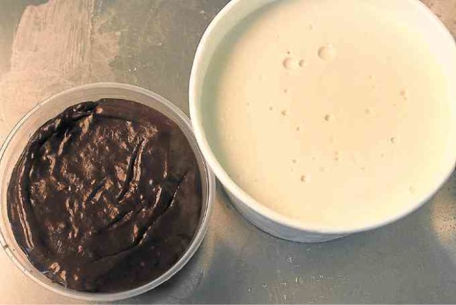 VEGAN chocolate mousse and yogurt made from organic coconut cream are prepared in a meditative state of mind.