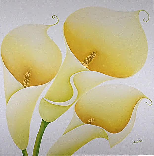 “THREE Calla Lilies” (Purity Series),” by Addie Cukingnan