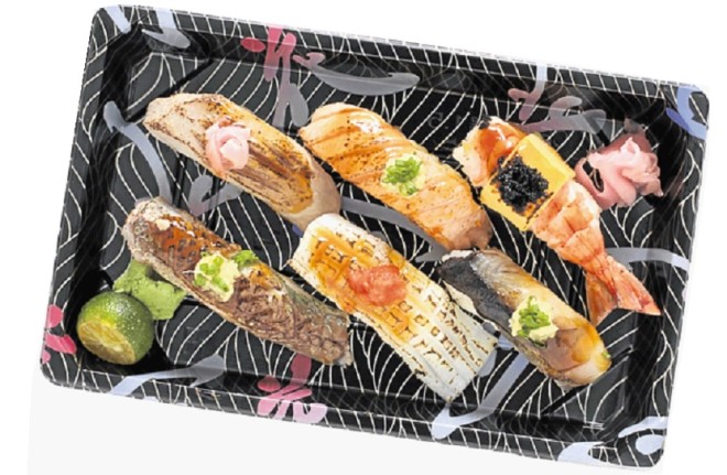 Sambo Kojin Aburi Sushi, a buffet dish available for G2Go