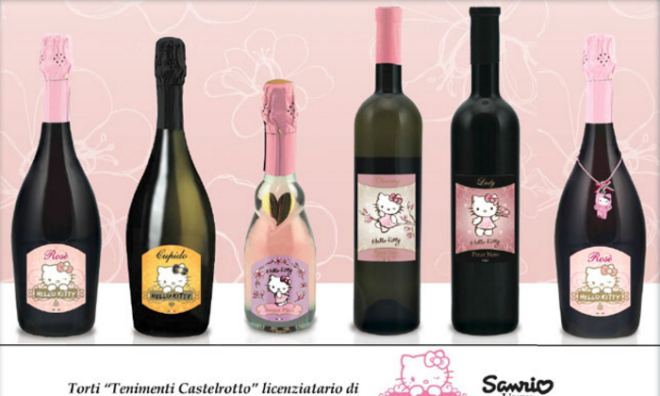 Hello Kitty wines. SCREENGRAB from Torti Wines website