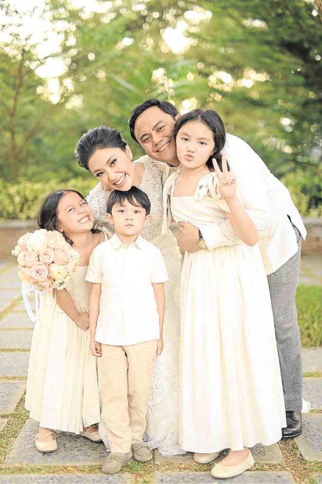 Dina and Paolo Tantoco with kids Alana, Bella and Zach