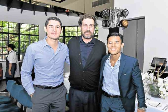 Rustan’s senior buyer formen’s Paolo Lobregat, Ricardo Preto, Rustan’s president Donnie Tantoco