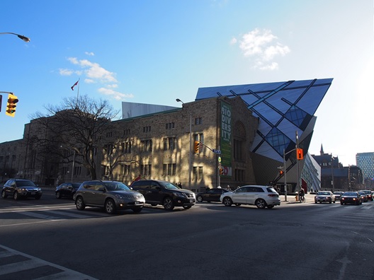 The Royal Ontario Museum or ROM, with the new facade by Daniel Libeskind, was walking distance from my residence.