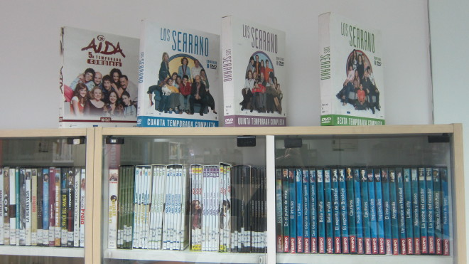 SECTION of the DVD shelves that displays popular boxed-set telenovelasFRAN KATIGBAK