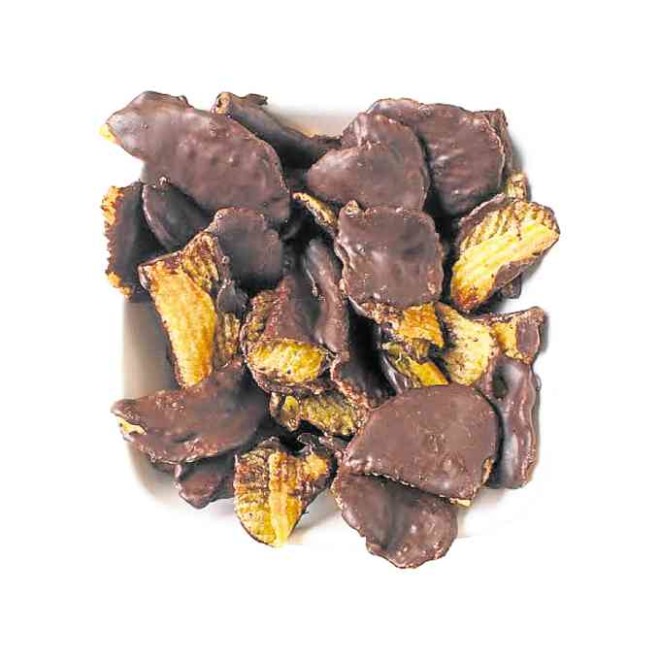Chocolate-covered potato chips are satisfyingly salty-sweet.