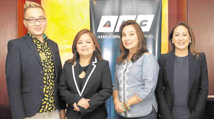 Senator Legarda with NCCA public information chief Rene Napeñas, ABS-CBN current affairs head Ging Reyes, and ANC official Cilette Liboro Co