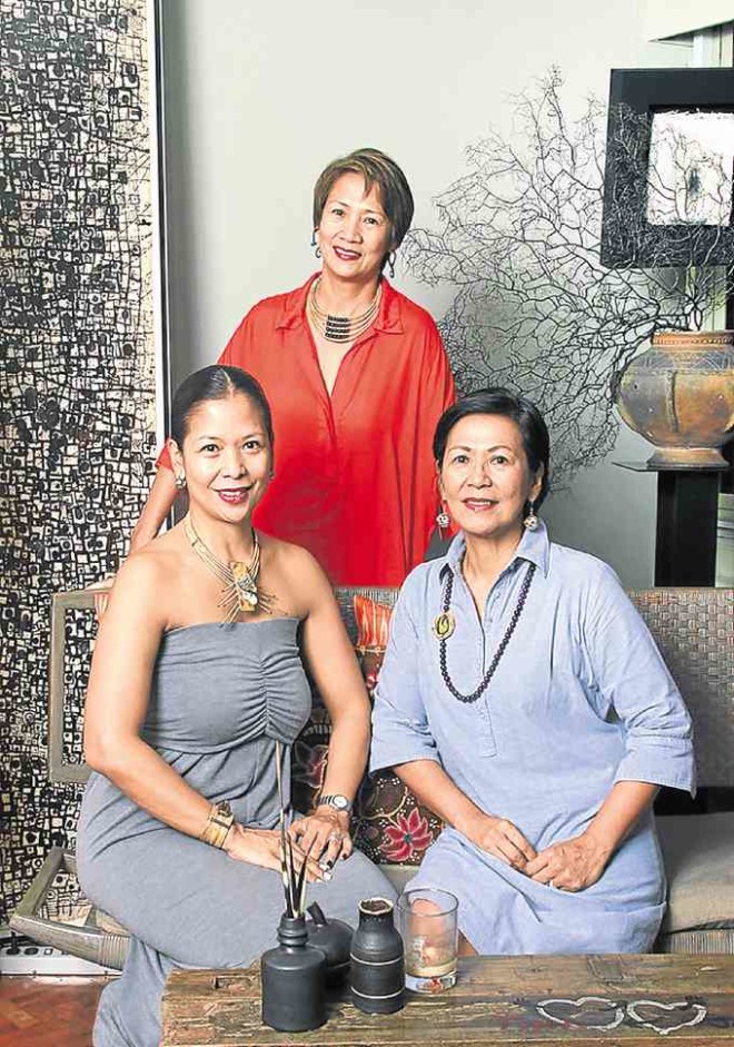 Mailet Ancheta, Mari Escaño and Tina Bonoan believe in the healing power of art through decorative urns and floral arrangements as a step forward indealingwithgrief.