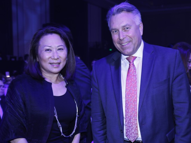 SM Hotels and Convention Corp. president Betty Sy, Hans-Peter Teufers