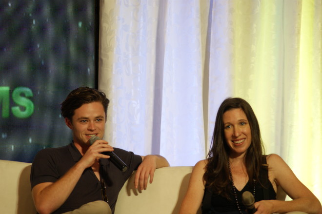 "Fallen" author Lauren Kate and Harrison Gilbertson talks about their memorable experiences while shooting the film in Hungary. PHOTO by Gianna Francesca Catolico/INQUIRER.net