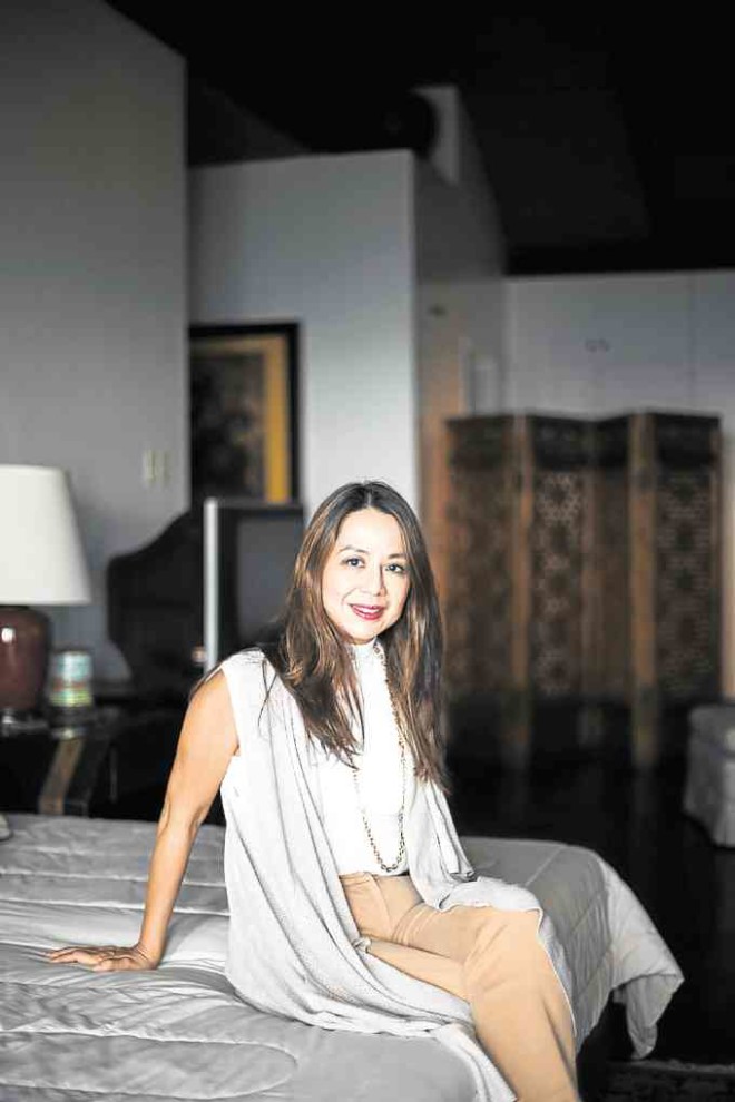 Rina Silayan-Go in themaster bedroom of her family’s vacation home in Tagaytay City