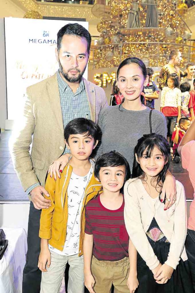 School of Fashion and the Arts co-founder Amina Aranaz- Alunan, husband Rafael and kids