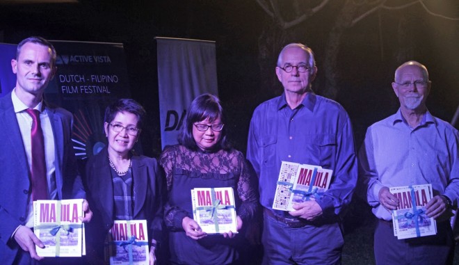 Jaco Beerends, deputy head of mission of the Embassy of the Kingdom of the Netherlands; Maria Cynthia Rose Banzon Bautista of the University of the Philippines-Diliman; Maria Karina Bolasco, director of Ateneo de Manila University Press; Geert van der Linden, translator of “A Visit to Manila and Its Environs,” by J.A.B Wiselius; Otto van de Muijzenberg, author of “Colonial Manila, 1909-1912: Three Dutch Travel Accounts”