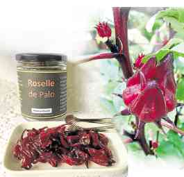 A rich source of vitamin C, Roselle de Palo is sold in preserved form and as jam.