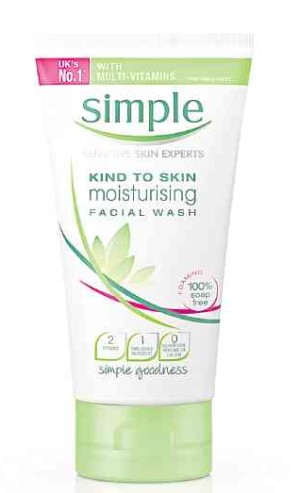 Simple moisturizing facial wash