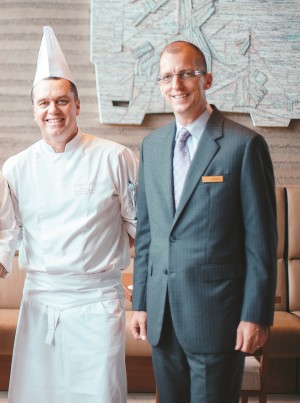 Conrad Manila  executive chef Thomas Jakobi and general manager Harald Feurstein 
