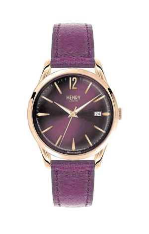 Hampstead in rich purplewith matching purple leather strap