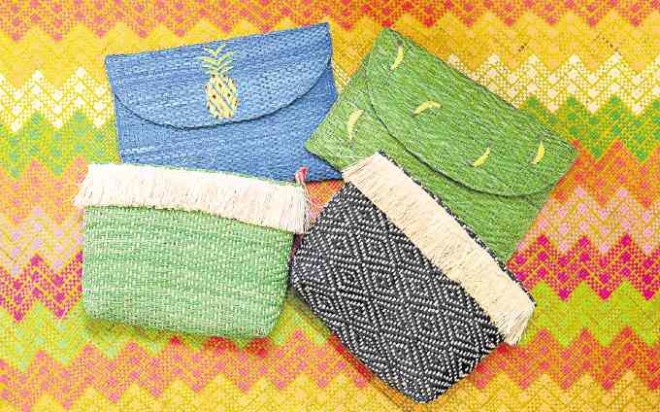 Piopio handwoven clutches from Bicol